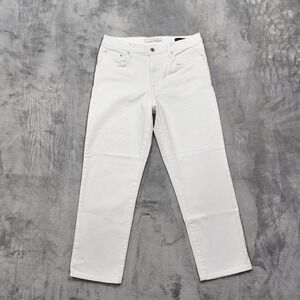 Ella Moss Jeans‎ Womens 6/28 Juniors White High Rise Straight Fit Stretch Denim